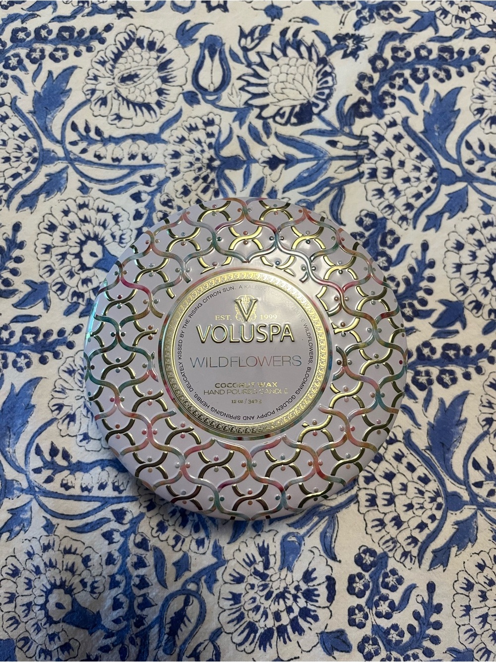 Voluspa Iridescent Multi-Color Wildflowers Hand Poured Candle - Coconut Wax
